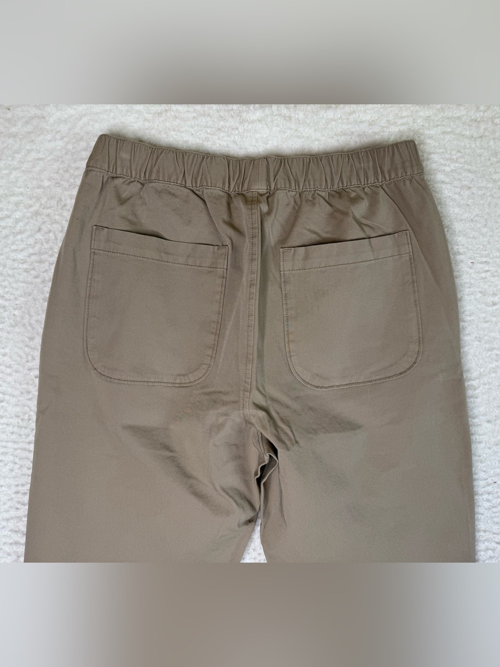 J. Crew Drawstring Pant in Stretch Cotton Blend Pants Khaki Men's Small CK691 - Picture 10 of 12